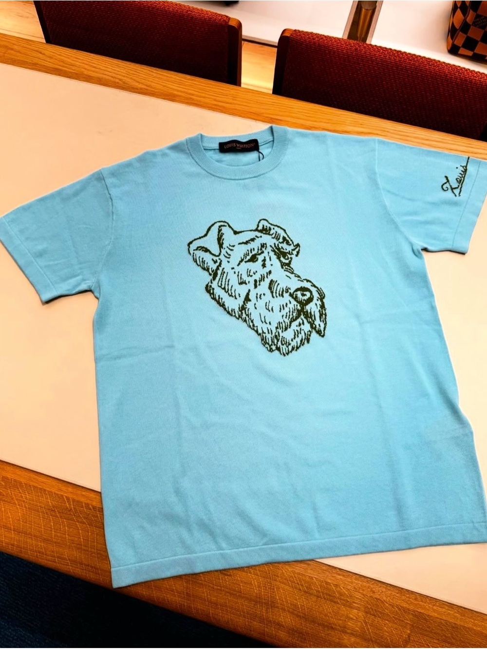 LOUIS VUITTON, Dog Graphic Knit t-shirt!